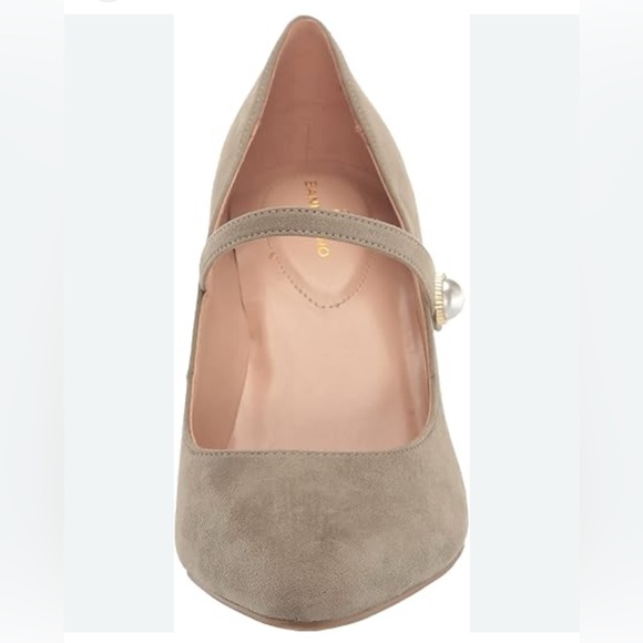 Bandolino Taupe Mary Jane Heels with Pearl Accent - Picture 3 of 7